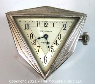 1929 Ford Art Deco Automobile Dash Mount Waltham 8 Day Wind Up Clock