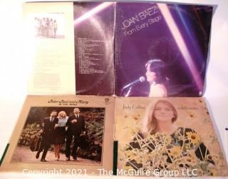 Vinyl Record: (three record lot) Folk: Joan Baez, Peter Paul & Mary, Judy Collins