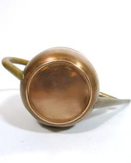 Art Deco Vintage Copper and Brass Watering Can Made by Chase. 