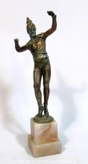 Art Deco Cast Bronze Statue of Ballets Russes Male Dancer on Marble Base; after Chiparus.