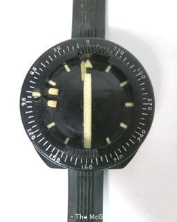 Vintage Ikelite Diving & Snorkel Underwater Wrist Compass with Strap. Made in Sweden. 