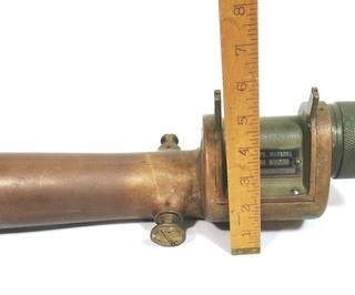 WWII US Army Azimuth Telescope M1910A1 (~1940).   Measures approximately 22" long.