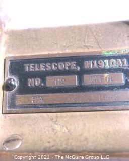 WWII US Army Azimuth Telescope M1910A1 (~1940).   Measures approximately 22" long.