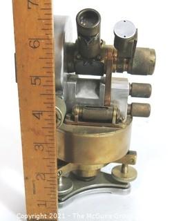 Vintage Theodolite Measuring Instrument Artillery Gun Sight by Huet, Paris.