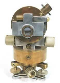 Vintage Theodolite Measuring Instrument Artillery Gun Sight by Huet, Paris.