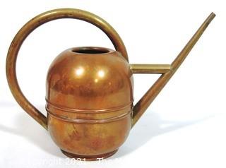 Art Deco Vintage Copper and Brass Watering Can Made by Chase.