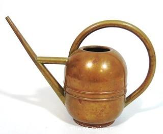 Art Deco Vintage Copper and Brass Watering Can Made by Chase.