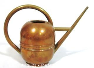 Art Deco Vintage Copper and Brass Watering Can Made by Chase.