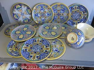 Hand painted dinnerware - see all the photos 