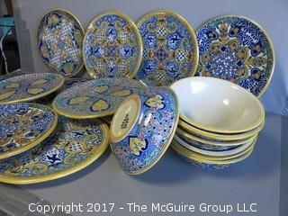 Hand painted dinnerware - see all the photos 