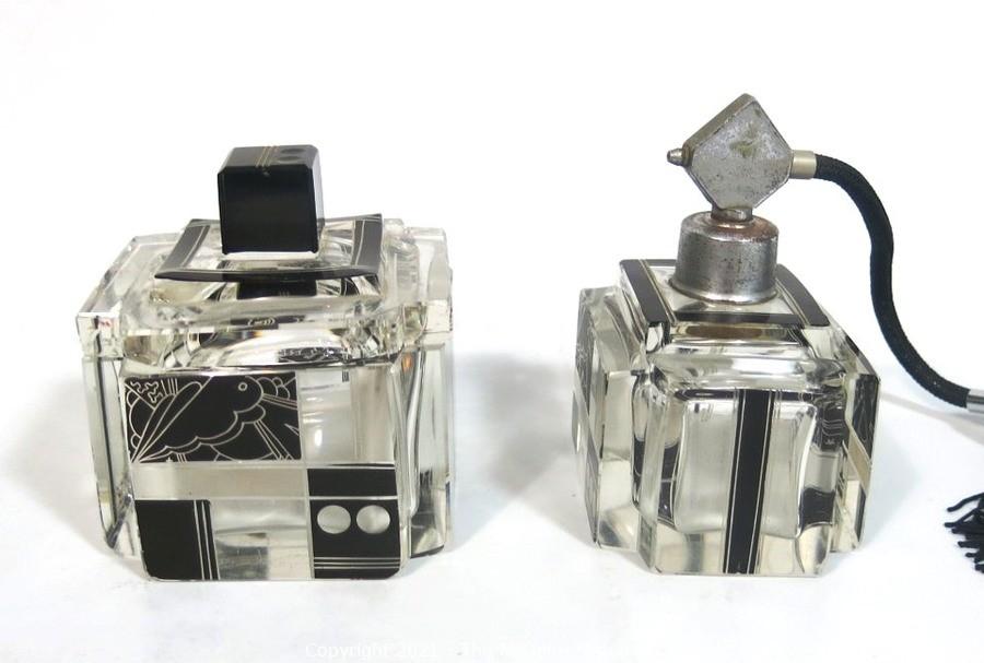 Group Of Perfume Bottles With Atomizers Auction