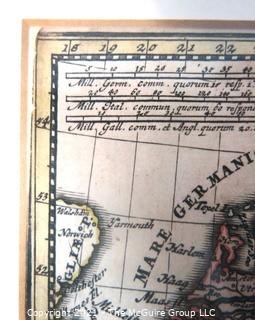 Framed map of "Germany" by Christopher Weigel, Nernberg, circa 1680. Outside dimensions 8 x 9" 