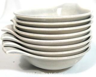 (30 +) Piece Set of Russel Wright Steubenville Mid Century Modern (MCM) Dishware set in Granite Grey.