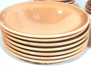 (42) Piece Set of Russel Wright Steubenville Mid Century Modern (MCM) Dishware Serving Pieces  in Coral Pink.