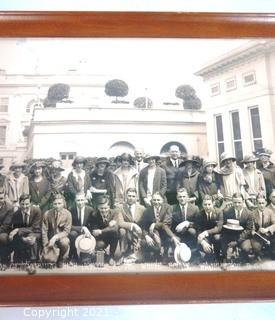 1923 Framed Under Glass Gettysburg High School Senior Class Trip to The White House, Black & White Photograph by Schutz Group Photographers (Washington, D.C.)  Measures approximately 30" x 11". {Note: Description altered 2/3/21 @ 11:41am ET}