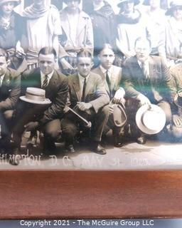 1923 Framed Under Glass Gettysburg High School Senior Class Trip to The White House, Black & White Photograph by Schutz Group Photographers (Washington, D.C.)  Measures approximately 30" x 11". {Note: Description altered 2/3/21 @ 11:41am ET}