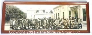 1923 Framed Under Glass Gettysburg High School Senior Class Trip to The White House, Black & White Photograph by Schutz Group Photographers (Washington, D.C.)  Measures approximately 30" x 11". {Note: Description altered 2/3/21 @ 11:41am ET}