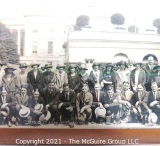 1923 Framed Under Glass Gettysburg High School Senior Class Trip to The White House, Black & White Photograph by Schutz Group Photographers (Washington, D.C.)  Measures approximately 30" x 11". {Note: Description altered 2/3/21 @ 11:41am ET}