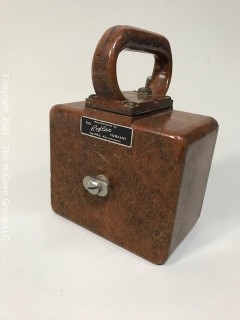 Vintage WWII Era Roflan Relay Battle Lantern in Working Condition with Mounting Hooks.  