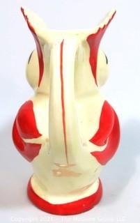 Art Deco Ditmar Urbach Czechoslovakia Porcelain Pottery Rooster Pitcher. Measures approximately 9" tall.