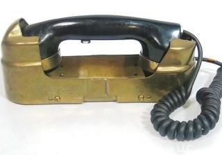 Art Deco Wall Mount Ship Phone Intercom System with Brass Jacket. 