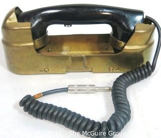 Art Deco Wall Mount Ship Phone Intercom System with Brass Jacket. 