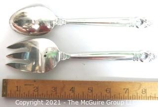 Royal Danish International Sterling Serving Fork and Spoon; 163g