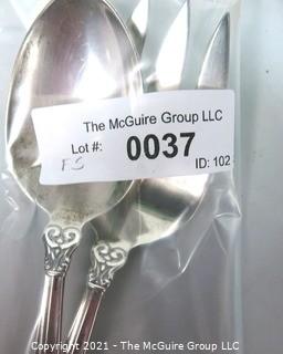 Royal Danish International Sterling Serving Fork and Spoon; 163g