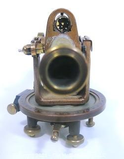 Antique Brass Engineer Surveyor Transit Level Made by C.L. Berger and Son, Boston.
