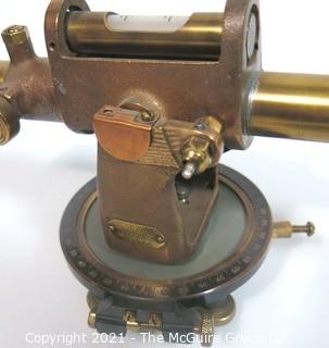 Antique Brass Engineer Surveyor Transit Level Made by C.L. Berger and Son, Boston.
