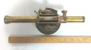 Antique Brass Engineer Surveyor Transit Level Made by C.L. Berger and Son, Boston.
