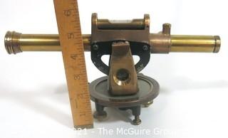 Antique Brass Engineer Surveyor Transit Level Made by C.L. Berger and Son, Boston.
