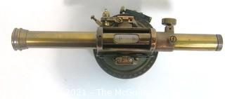 Antique Brass Engineer Surveyor Transit Level Made by C.L. Berger and Son, Boston.
