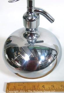 Vintage Chrome Bulbous Soda Siphon Bottle.