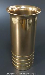 Vintage Art Deco Brass Container Made by Chase. Measures approximately 10" Tall.