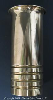 Vintage Art Deco Brass Container Made by Chase. Measures approximately 10" Tall.