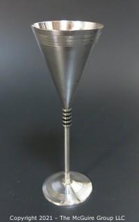 Art Deco Chrome Cocktail Coupe.  Measures approximately 10" tall.