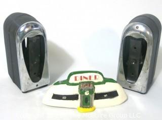 (2) Vintage Diner Napkin Dispensers and a Ceramic Decorative Piece.