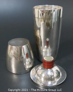 Vintage Silver Plated Cocktail Shaker with Serving Lid.