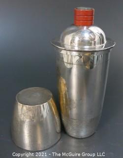 Vintage Silver Plated Cocktail Shaker with Serving Lid.