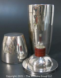 Vintage Silver Plated Cocktail Shaker with Serving Lid.