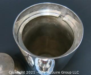 Vintage Silver Plated Cocktail Shaker with Serving Lid.