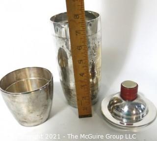 Vintage Silver Plated Cocktail Shaker with Serving Lid.