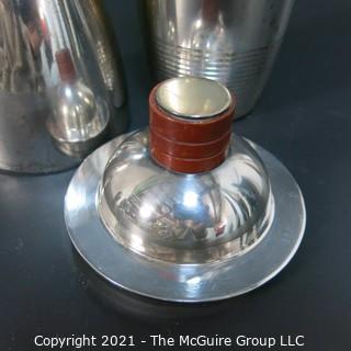 Vintage Silver Plated Cocktail Shaker with Serving Lid.