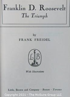 Books: (3) Volume Set; FDR-The Apprenticeship; FDR-The Ordeal; and FRD-The Triumph; authored by Frank Freidel