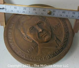 Bronze Medal: Alexander Edward Duncan, Founder, Commercial Crtedit Company, 1912-1937; made by Medallic Art Co., NY 