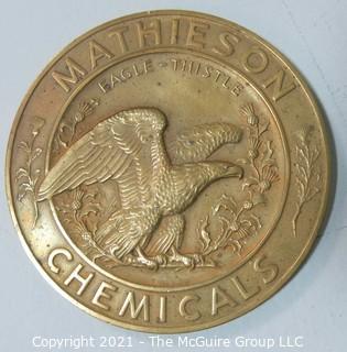 Bronze Medal: "The Mathieson Alkali Works - Manufacturers of Chemicals.  Celebrating 50 Years of Service to American Industry and Public Health; 1892-1942"