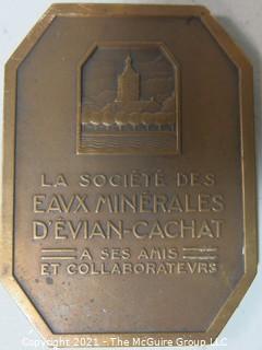 Bronze Medal: "La Societe des Eavx Minerals d'Evian - Cachat"