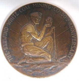 Tiffany and Co. Bronze Medal Titled: The Berwin White Coal Mining Company, 50th Anniversary 1886-1936