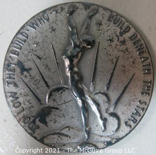 Sterling Medal Inscribed: "Too Low They Build, Who Build Beneath the Stars"; R H Recchia; 50g